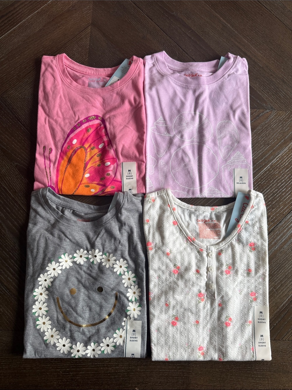 Cat & Jack Bundle of Girls Tops Size Medium M(8) New NWT